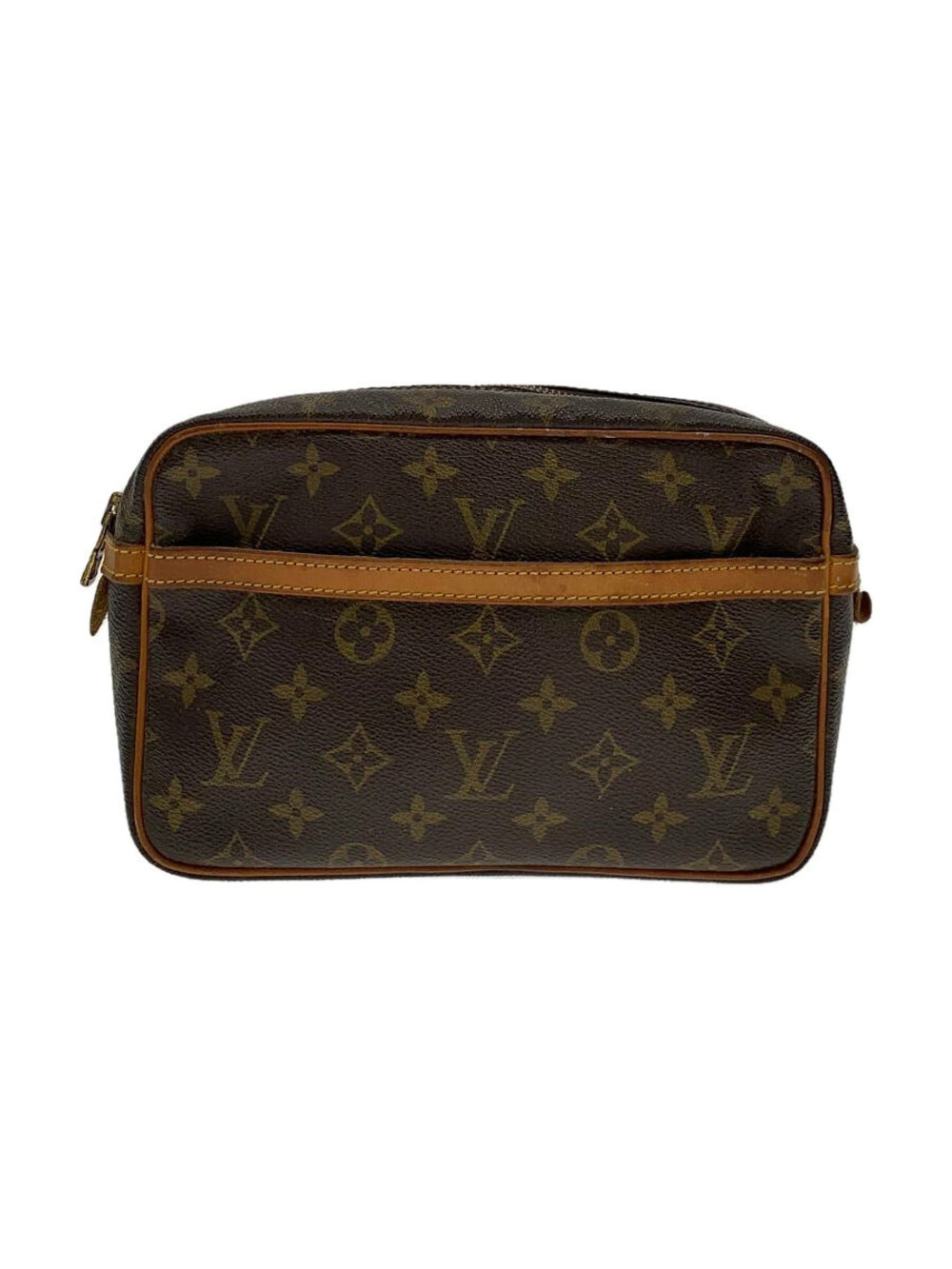 LOUIS VUITTON Compiegne Canvas Brown Leather Brown Monogram